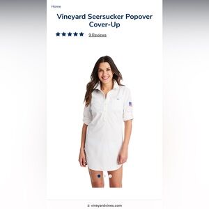 Vineyard Vines seersucker cover up